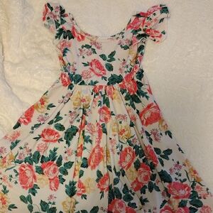Dot Dot Smile Floral Dress with Ruffled Sleeves